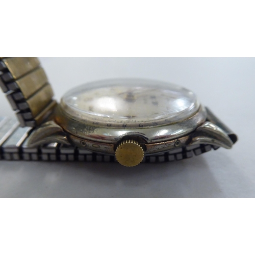 162 - A 1950s/60s Eloga steel cased wristwatch, the 17 jewel Incabloc movement with sweeping seconds, face... 