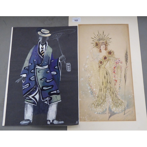 163 - Theatrical and similar themed works and prints   some signed  mixed sizes