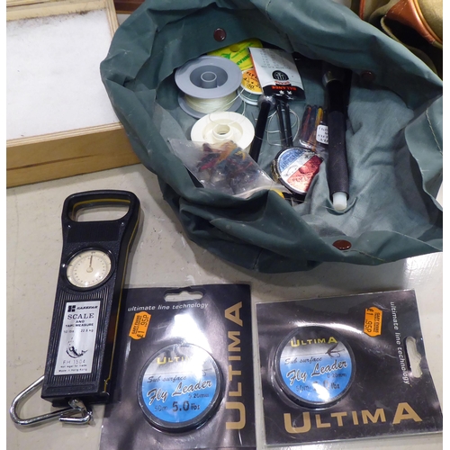 185 - Fly fishing equipment, comprising reels, lines and numerous boxed flies