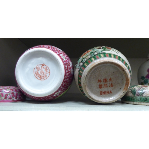 196 - Four 20thC Oriental porcelain ginger jars and covers  4