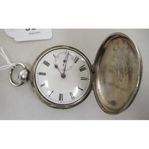 197 - A silver cased pocket watch, faced by a Roman dial with sweeping subsidiary seconds  London 1820