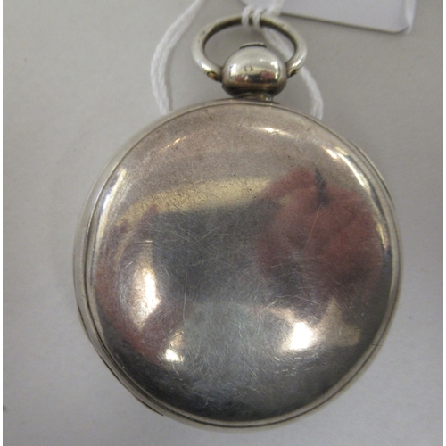 197 - A silver cased pocket watch, faced by a Roman dial with sweeping subsidiary seconds  London 1820