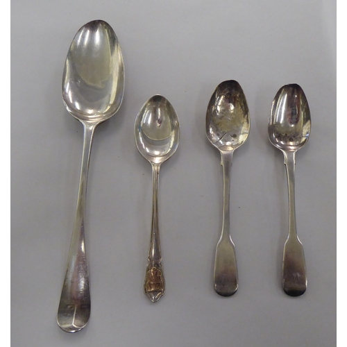 2 - Silver flatware: to include a Georgian Old English pattern tablespoon  London 1767