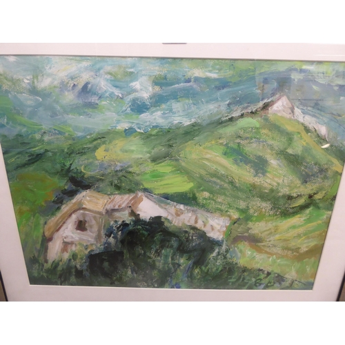 21 - Michael Forster - 'White House, in a landscape'  oil on paper  bears initials & dated ... 