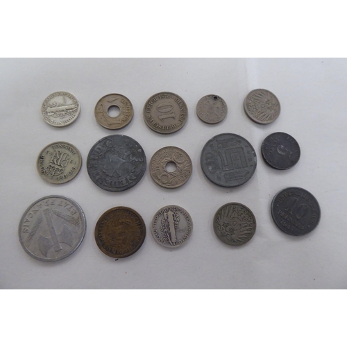 216 - Uncollated coins: to include a 1936 American silver dime 