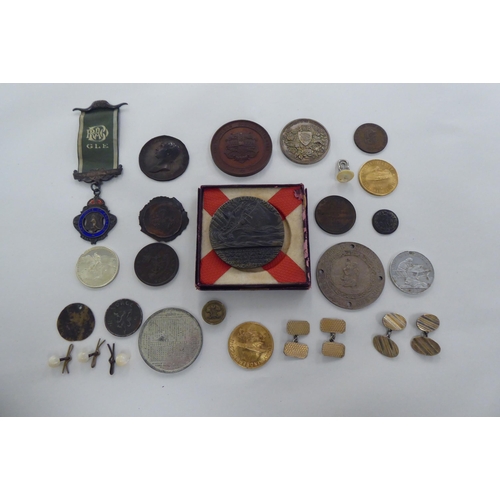 219 - Coins, medallions and medals: to include an RMS Lusitania bronze medallion  boxed 