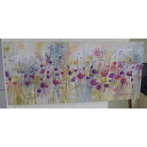 25 - A modern meadow scene  printed canvas on board  24.5