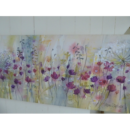 25 - A modern meadow scene  printed canvas on board  24.5