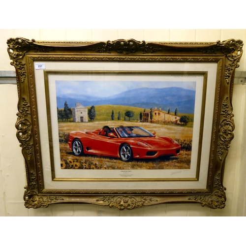 257 - After Juan Carlos Ferringo - 'Ferrari 360 Spider'  Limited Edition 81/1000 coloured print  bears a p... 