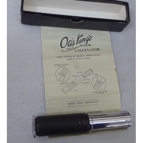 261 - An Otis King Patent Calculator, model K, No.U7S81  boxed with instructions