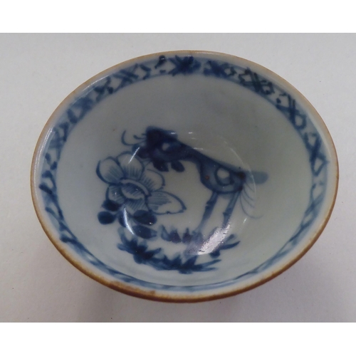 262 - A Nanking Cargo porcelain tea bowl and saucer  bears a Christies Lot No.5242