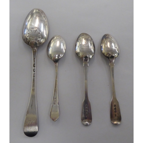 2 - Silver flatware: to include a Georgian Old English pattern tablespoon  London 1767