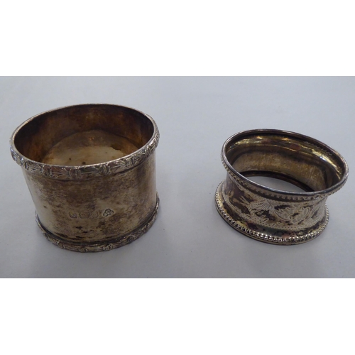 30 - Silver and white metal collectables: to include a hinged bangle  mixed marks