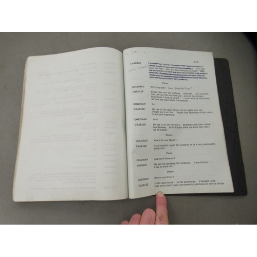 43 - A circa 1979 theatre script for 'The Man in the Glass Booth' by Robert Shaw with handwritten pencil ... 