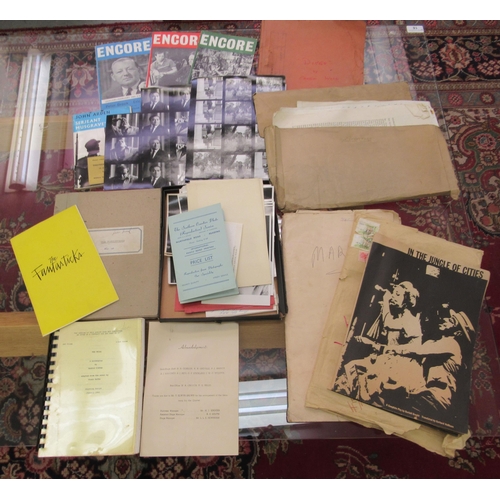 48 - Uncollated movie/television/theatre ephemera: to include scripts; magazines and portrait photographs