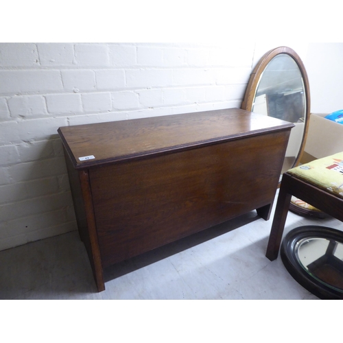 49 - 19th and 20thC small furniture: to include an oak framed music stool; and a silver chest  13