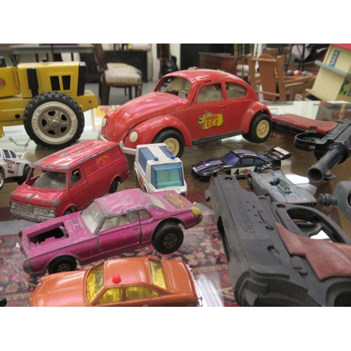 59 - Toys, mainly diecast model vehicles: to include a Tonka roller and a Tonka Beetle