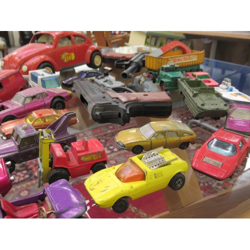 59 - Toys, mainly diecast model vehicles: to include a Tonka roller and a Tonka Beetle