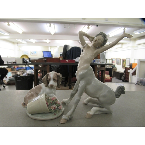 61 - Four Lladro porcelain figures: to include a fawn  7