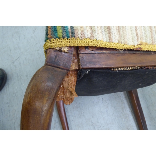 64 - Two pairs of Edwardian mahogany framed bedroom chairs