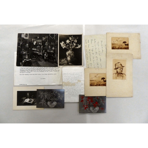 7 - Ephemera attributed to Vernon Spencelayh: to include photographs and documents