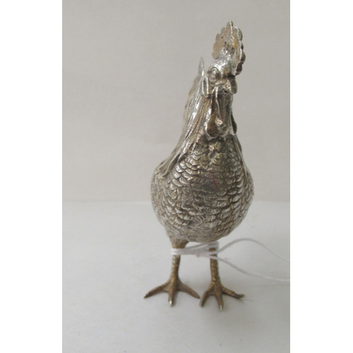 1 - A King George V silver and gilded model cockerel  Sheffield 1930  4