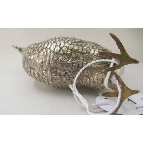 1 - A King George V silver and gilded model cockerel  Sheffield 1930  4