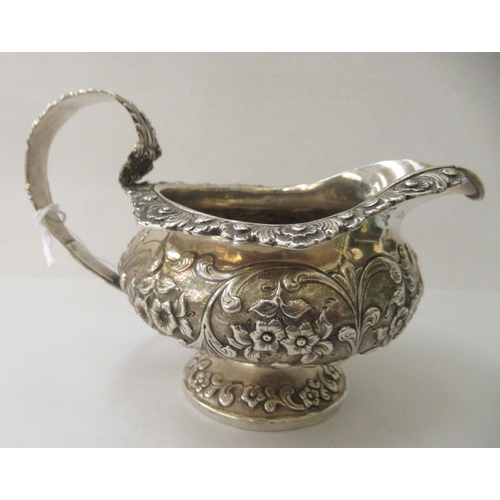 11 - A silver pedestal sauce boat&nbsp; London 1832