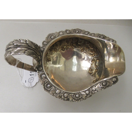 11 - A silver pedestal sauce boat&nbsp; London 1832