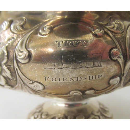 11 - A silver pedestal sauce boat&nbsp; London 1832