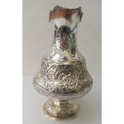 12 - A Victorian silver pedestal cream jug&nbsp; London 1892