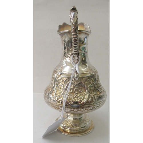 12 - A Victorian silver pedestal cream jug&nbsp; London 1892