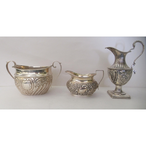 13 - Silver tableware: to include a twin handled sugar basin&nbsp; Birmingham 1901