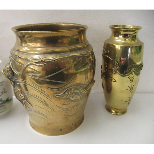 17 - Oriental collectables: to include a pair of early 20thC Japanese Satsuma miniature vases&nbsp; 3