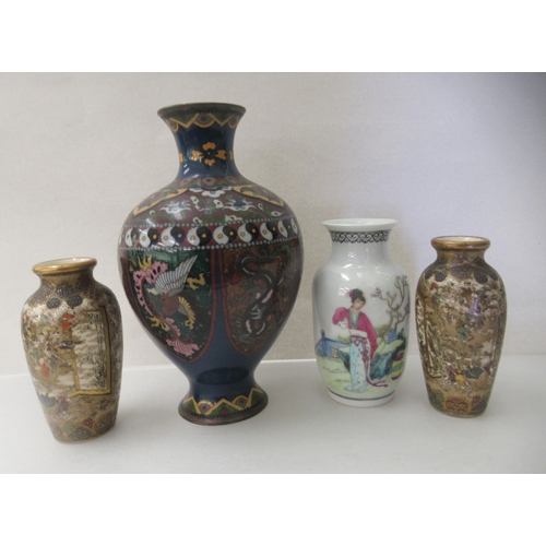 17 - Oriental collectables: to include a pair of early 20thC Japanese Satsuma miniature vases&nbsp; 3