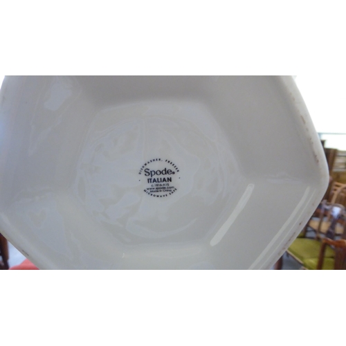 2 - Victorian and later blue and white ceramics: to include a Copeland Spode china, Italian pattern vase... 