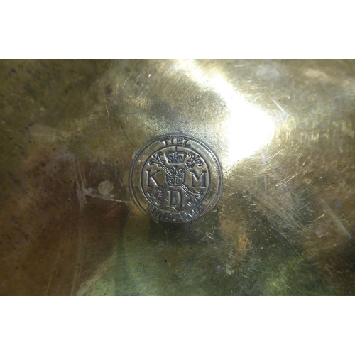 24 - A KMD of Holland Art Nouveau brass planter of tapered, cylindrical form&nbsp; 9