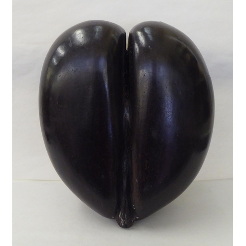 26 - A 19thC Coco de Mer, fashioned into a housemaid's tray