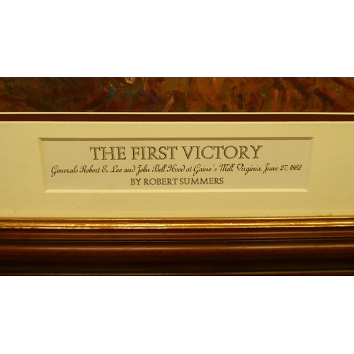 36 - After Robert Summers - 'The First Victory'  Limited Edition 92/950 coloured print  bears a signature... 