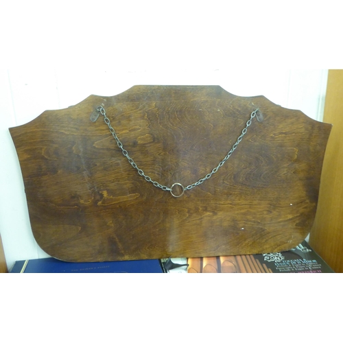 42 - A 1950s mirror with a bevelled edge, laid on board  15