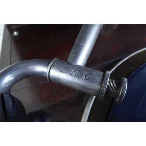 45 - A circa 1920s EMG oak cased cabinet gramophone  17