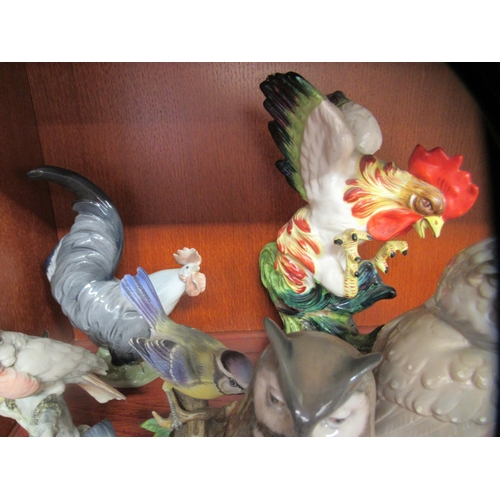 50 - Ceramic ornaments: to include a Royal Copenhagen porcelain model cockerel  no.1025  7