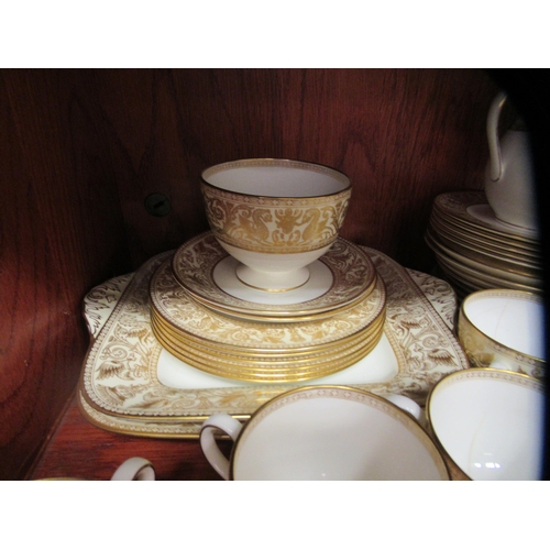 57 - Wedgwood bone china Florentine gold pattern tableware