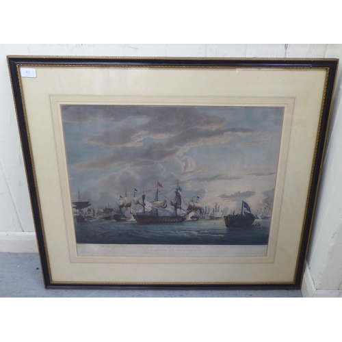 61 - A late 18thC coloured engraving 'The Close of the Battle of the Setting Sun'  24