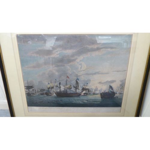 61 - A late 18thC coloured engraving 'The Close of the Battle of the Setting Sun'  24