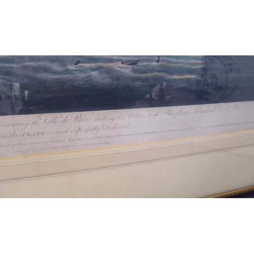 61 - A late 18thC coloured engraving 'The Close of the Battle of the Setting Sun'  24