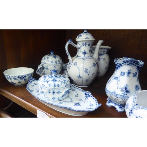 7 - Royal Copenhagen porcelain blue and white teaware