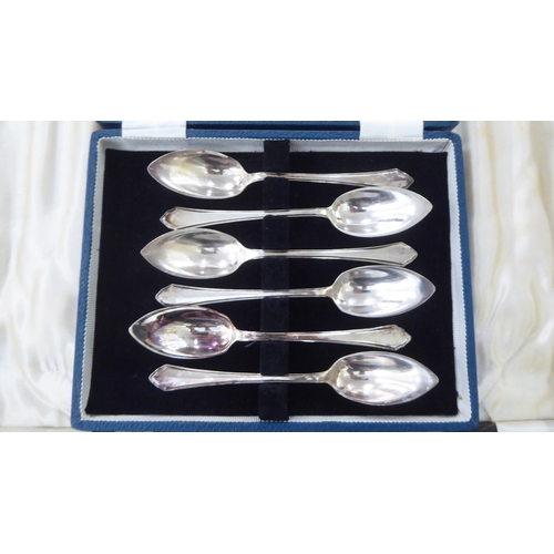 10 - Cutlery and flatware: to include a set of six late Victorian silver plated dessert forks and knives&... 