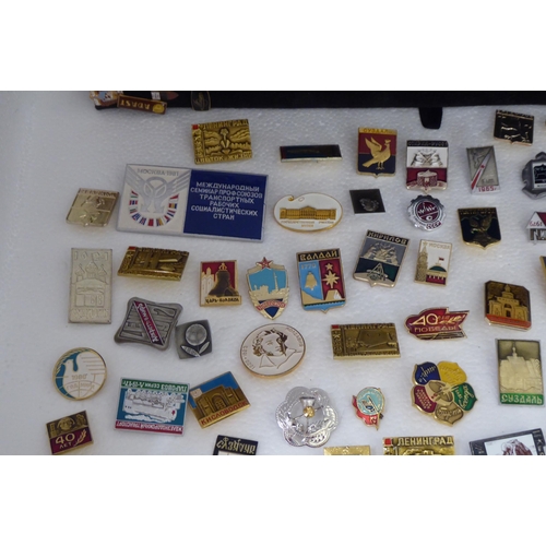 114 - Soviet lapel and other badges  mixed themes