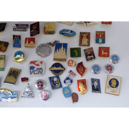 114 - Soviet lapel and other badges  mixed themes